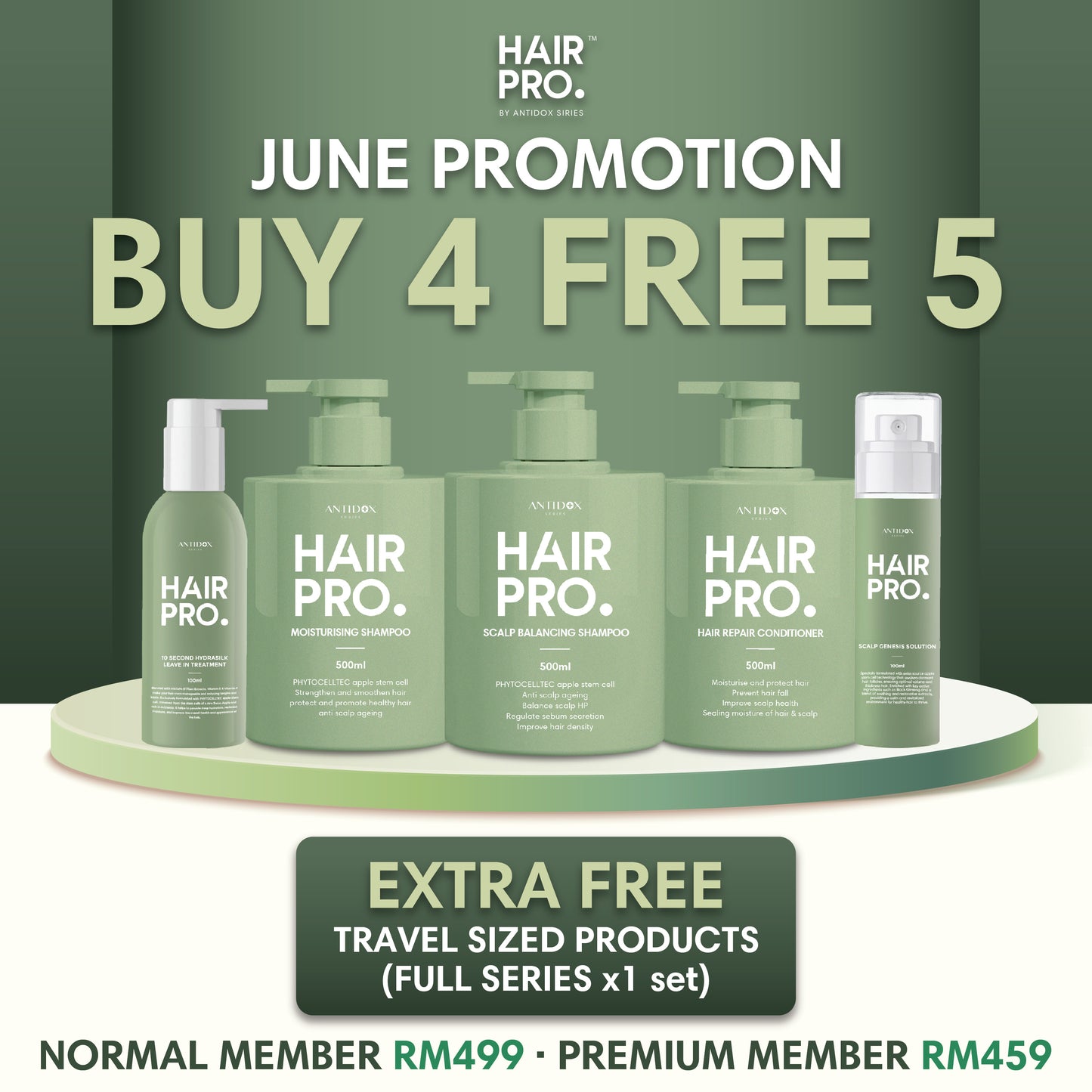 JUNE HAIRPRO RM499 PACKAGE BUY 4 FREE 5