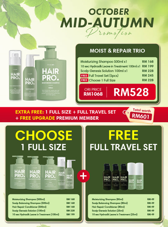 OCT HAIRPRO PROMOTION PACKAGE RM528 BUY 3 FREE 6 MOIST & TREAT & TONIC