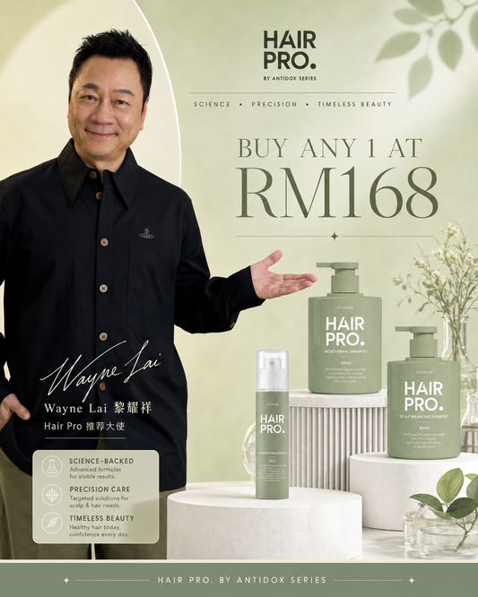 HairPro star items RM168 — pick any full-size shampoo, conditioner, treatment or scalp solution