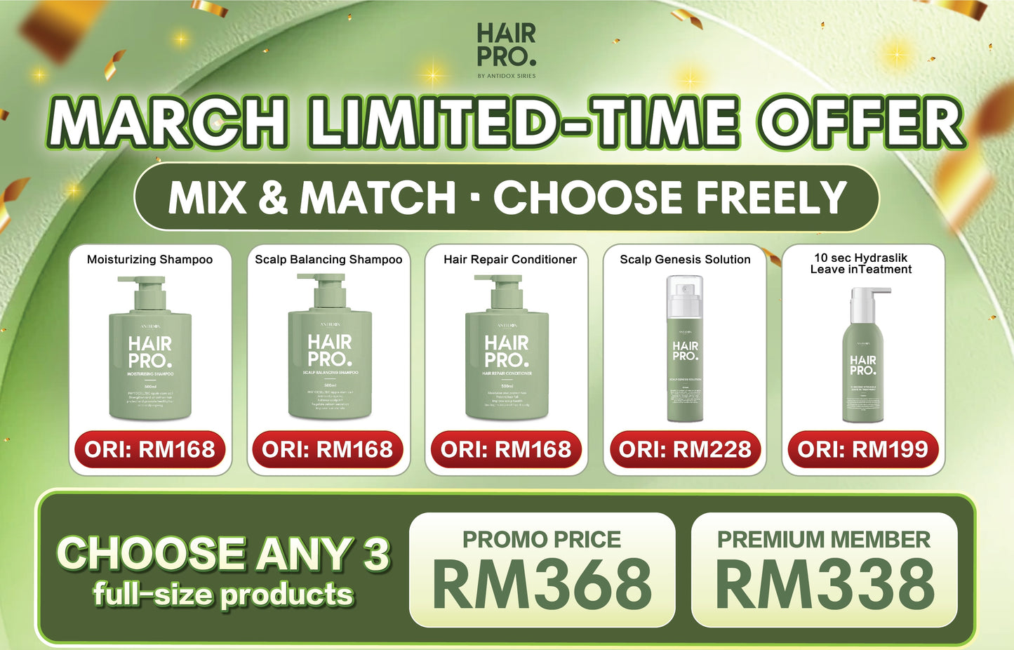 MAR26 HAIRPRO MONTHLY BUNDLE @ RM368