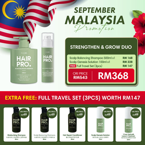 SEP HAIRPRO MERDEKA PROMOTION PACKAGE RM368 BUY 2 FREE 3 SCALP & TONIC