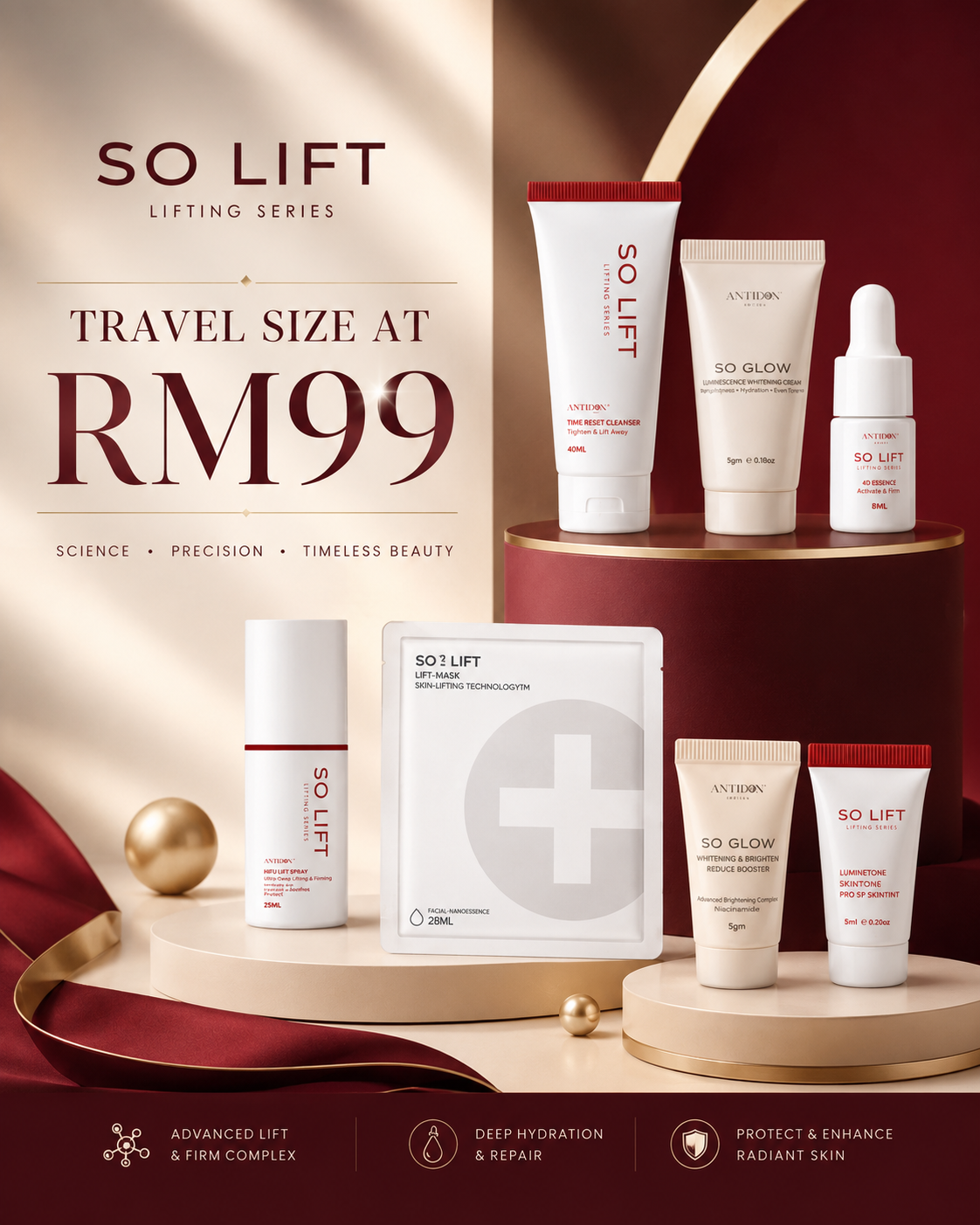 SoLift & SoGlow travel size skincare trial — pick any option for RM99