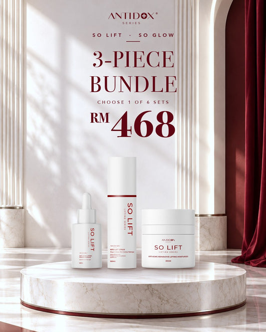 SoLift & SoGlow 3-piece bundle for RM468: choose 1 of 6 sets