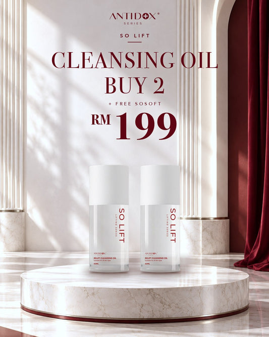 SoLift Cleansing Oil, buy 2 for RM199 with a free SoSoft